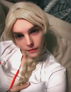 Horny nurse with a hard cock