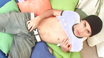 Latin Twink Alfredo Jerks His Big Uncut Cock