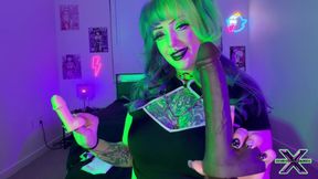 Goth GF Compels Lil Dick BF Into Chastity Sph Tease & Denial