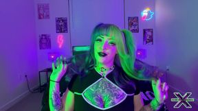 Goth GF Compels Lil Dick BF Into Chastity Sph Tease & Denial