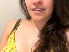 Kinky moist taco brunette anal toy play during masturbating