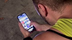 Night Cruising close to Axel Hotel Barcelona Grindr HookUp Hot Couple Double Huge Facial Cumshot