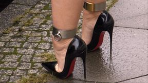 Neele - Shoeplay Black Louboutin Sokate Jeans Oiled Feet And Shackles  - MP4 1920x1080
