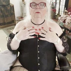 Corset, lace, and smoking