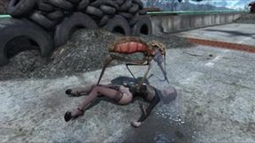Fallout Insect Monster Probes Unsuspecting Heroine