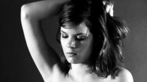 ”Horny natural stunning sexy girl fingerbangs her unshaved snatch to a loud orgasm”