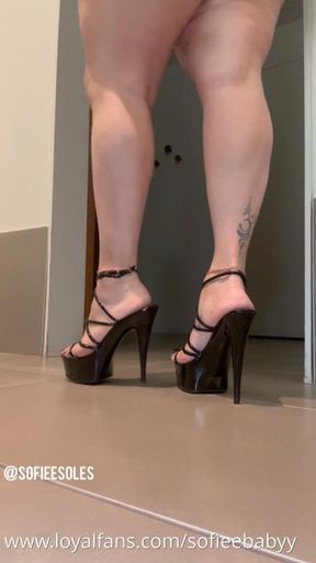 Sexy black scrappy stilettos