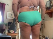 bbw bikini tryon chubby big tit goth milf pawg