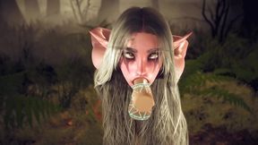 elf fell in a magic dick gangbang trap in the forest - 3d porn