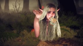 elf fell in a magic dick gangbang trap in the forest - 3d porn