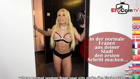 German mature amateur couple tries to play in porn