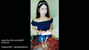 Cute faced t-girl amateurish dani Única is your loving wife that gets sextoy