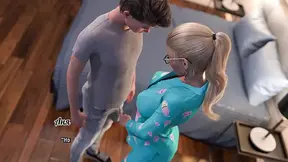 Cute roomie sucks and gets pounded in an FFM threesome