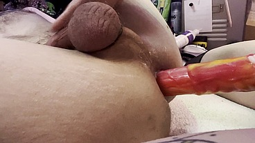 Dominating asshole making him fully take cock