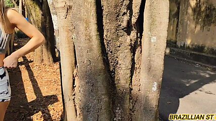 Teen Slut Turns 18, Drags Buddy to Woods for Hardcore Fuck