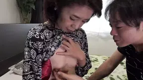 Old Asian MILF blown and fingered in 60fps