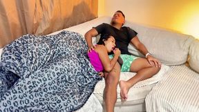 Mommy & Step-Son Share a Couch