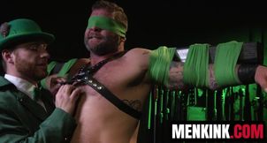 Hairy beefcake Colby Jansen BOUND and EDGED by a leprechaun