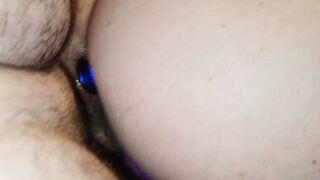 Babe pregnant BBW wifey nailed with booty plug inside