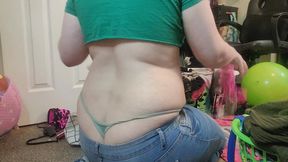 Ass Crack Tease:: Blue Jeans