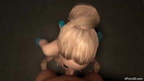 Point of View Busty Blonde Babe Hot Blowjob Titfuck &amp; Mouth