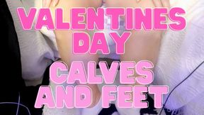 Flexing My Rock-Hard Calves & Red/White Toes for Valentine's | Curvy Femdom Goddess Foot Fetish 💋🌶️