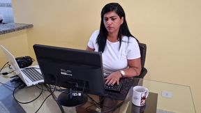 Nicoly Mattos Just Gave up Her Tight Little Ass Right on the Reception Couch.