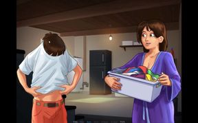 Summertimesaga-debbie Brunette MILF Laundry Sex