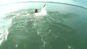 German group sex on a boat with a young hottie