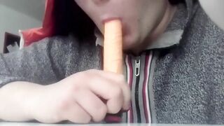newcomerboy dominates a straight dude with deepthroat and dildo action