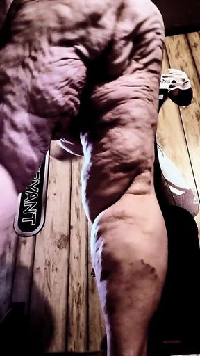 What's This Naked Whore Doing? Paddling Her Tits with a Wooden Spoon and Masterbated and Cums to the Fucking Moon