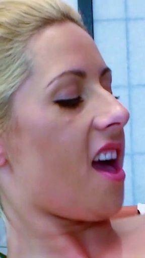 The strapon should finally be used today - It is taken anally by her