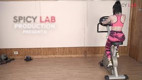 Fucking training in the gym of luxury