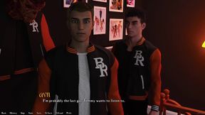 Alt girl in college-themed adult visual novel