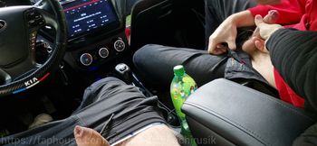 Cruise a Random Passerby Gave Himself a Fuck in the Ass Right in the Car on the Highway to a Fucking Daddy!