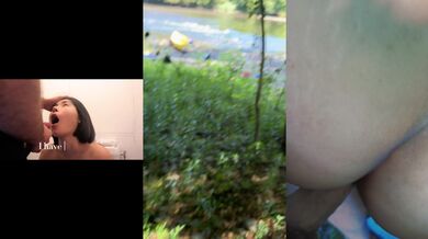 Stop the canoe and fuck me - Outdoor sex