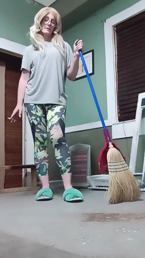 Cummming in Mommy's Slippers