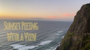 Sunset Outdoor Clifftop Peeing