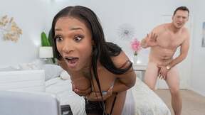 Interracial transgender couple left the camera on - Jamie Lee & Pierce Paris