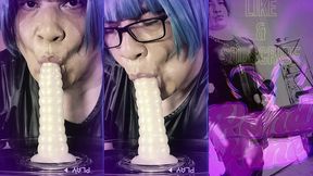 sissy slut kandi kane deepthroat slurp suck cock worship