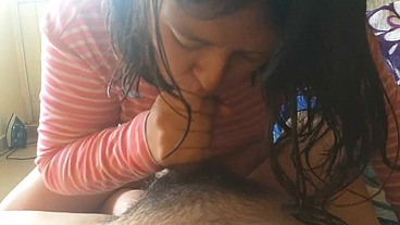 After the shower, a blowjob: that's what my stepsister tells me and asks me if I'm sure. It ends in creampie.