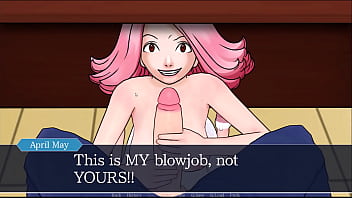 Maya&#039_s Mission (Ace Attorney H-Game) ENF CMNF MMD: April May after being seen naked with the X-ray Vision, decides to give Phoenix Wright an epochal blowjob in the studio with her giant tits |