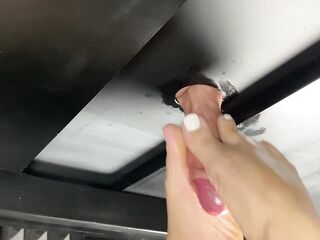 "Milked in my heel" footjob then put my toes in his load