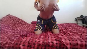 Sri Lankan teen strip tease unbuttons jockstrap web cam show self spanking big cock