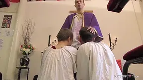 Oscar Roberts, Owen Jackson And Luke Desmond In Hig Big Priest Cock Is Irresistible