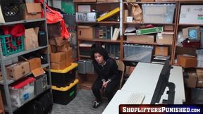 Hot ebony Maya Morena gets intense action from eager security guard