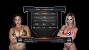 bella rossi vs lora cross female wrestling