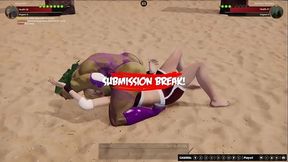 Eleonore VS Jennifer Walters (Naked Fighter 3D)