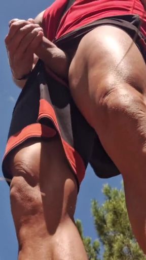 Risky Nature Walk Jerk Off - Got Super Horny and Stroked My Cock Outside   Clip 1