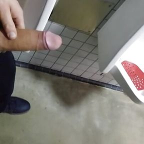 Johnholmesjunior flashing his monster cock in public mens vancouver park bathroom PT2